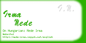 irma mede business card